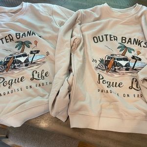 Two Outer Banks sweatshirts. Size medium. Brand new. $40 for both